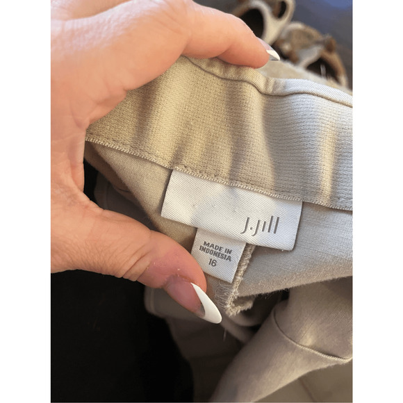 J.Jill Women's Oatmeal Career Neutral Work Stretchy Pencil Plus Size Skirt SZ 16 - Picture 7 of 7
